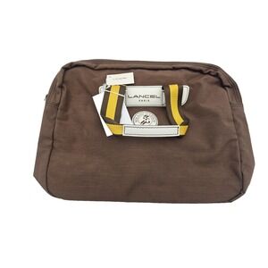 Lancel Paris‎ Roland Garros Brown Canvas Tote Light Document Holder Bag